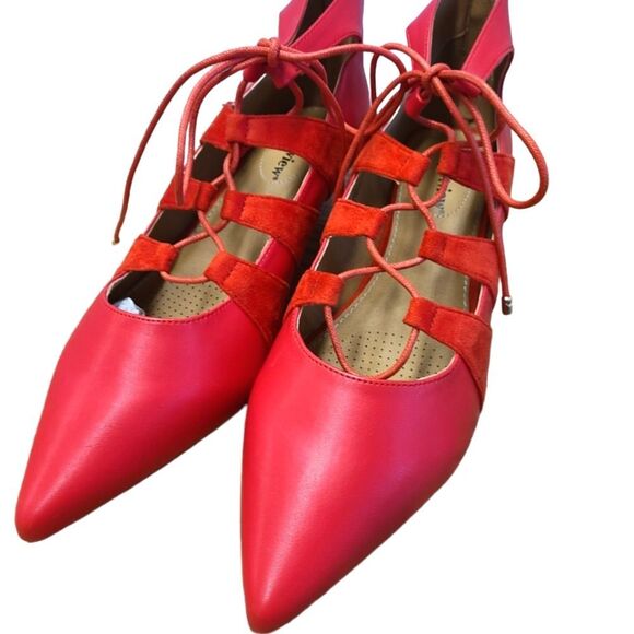 Comfort View Red Strappy Pumps Womens size 10.5 - Picture 2 of 7